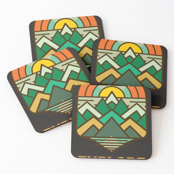 Item preview, Geometric Vibrant Retro Mountain Wilderness Sunset  designed and sold by Cheeky Companions.