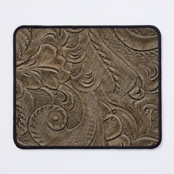 Item preview, Brown Tooled Floral Leather Design designed and sold by ArtsyWishy.