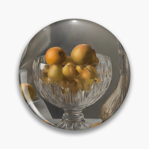 Item preview, Still life with golden fruits and a cut glass vase designed and sold by GildedGallery.