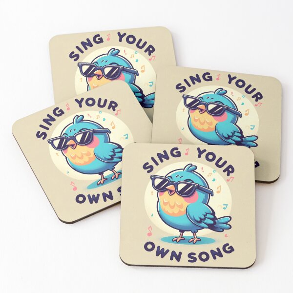 Item preview, Charming Bird Singing its Own Song - Digital Illustration designed and sold by Mugs and Shirts.