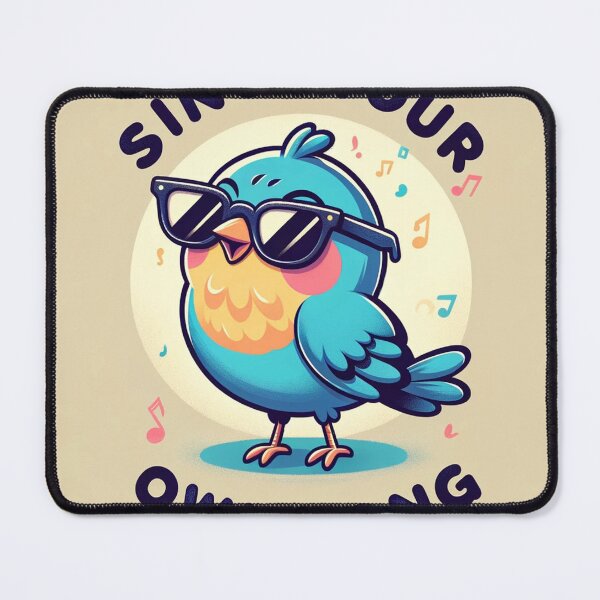 Item preview, Charming Bird Singing its Own Song - Digital Illustration designed and sold by Mugs and Shirts.
