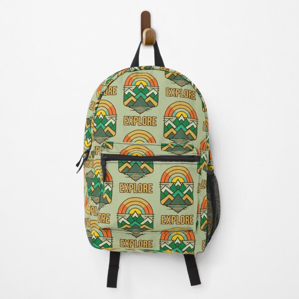 Item preview, Trailblazers Unite: A Journey Through the World's Majestic Mountainsetric Vibrant Retro Mountain Wilderness Sunset designed and sold by Cheeky Companions.