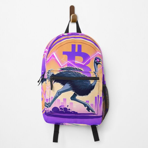 Item preview, $NOSS "Swift Luminescence: Ostrich Unleashing Purple Lightning" designed and sold by zzz888.