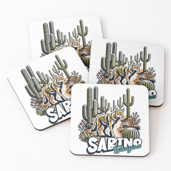 Item preview, Coyote y cactus del Cañón Sabino designed and sold by sassandsun.