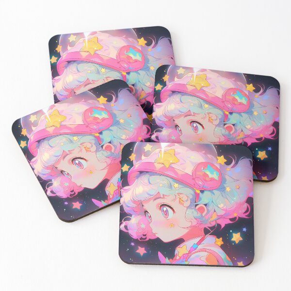 Item preview, Whimsical Pastel Stargazer Anime Girl designed and sold by bubblegoth.