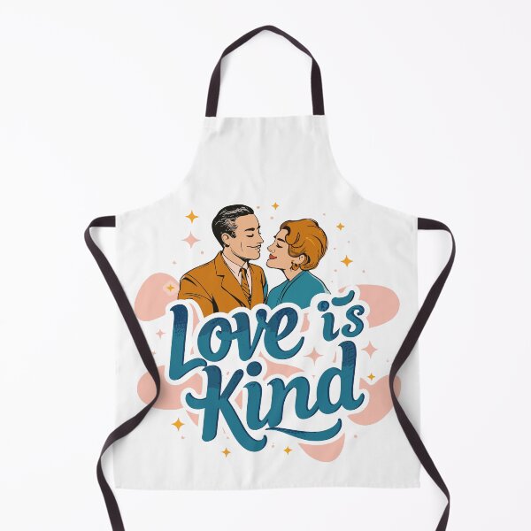 Item preview, Vintage Love: Tender Couple Illustration with Playful Typography - Love is Kind designed and sold by HahaHandlesHub.