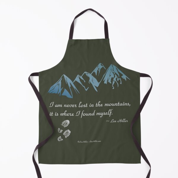 Item preview, I am Never Lost In the Mountains Quote (on green) designed and sold by Lee Hiller Designs.