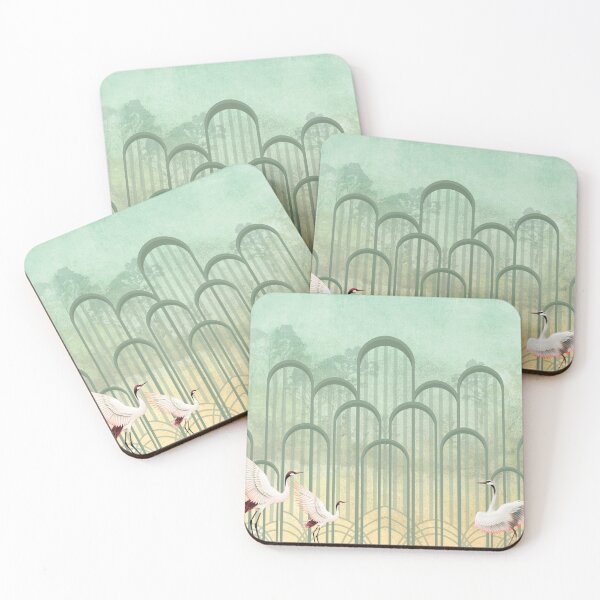 Item preview, Emerald Elegance: Tranquil Cranescape designed and sold by NArtdesigns.