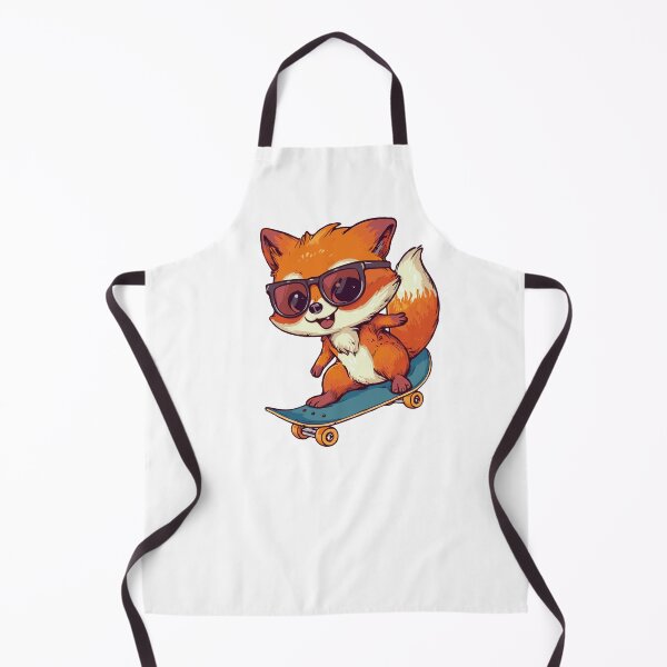 Item preview, skateboarding fox designed and sold by craftyaliens.