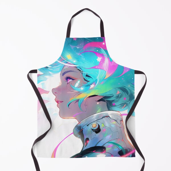Item preview, Futuristic Technicolor Anime Girl designed and sold by bubblegoth.
