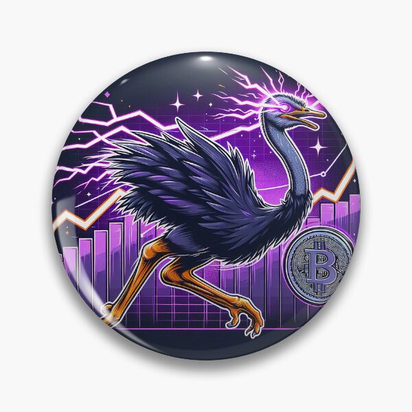 Item preview, $NOSS "Sprint of Elegance: Ostrich Unleashes Purple Lightning" designed and sold by zzz888.