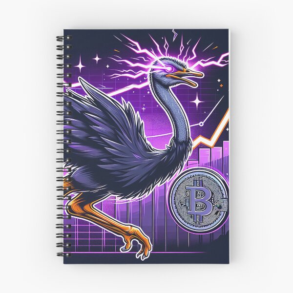 Item preview, $NOSS "Sprint of Elegance: Ostrich Unleashes Purple Lightning" designed and sold by zzz888.