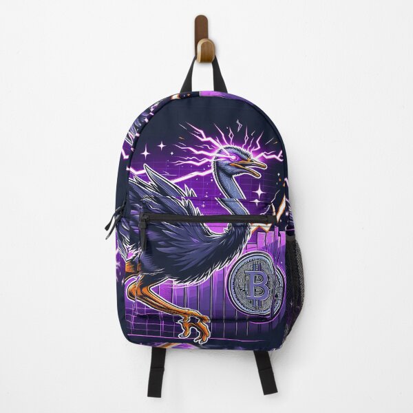 Item preview, $NOSS "Sprint of Elegance: Ostrich Unleashes Purple Lightning" designed and sold by zzz888.