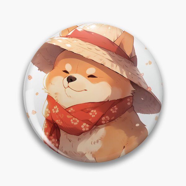 Item preview, Chubby Shiba dog with Hat and Red Scarf [RD_21] designed and sold by G-Teddy.