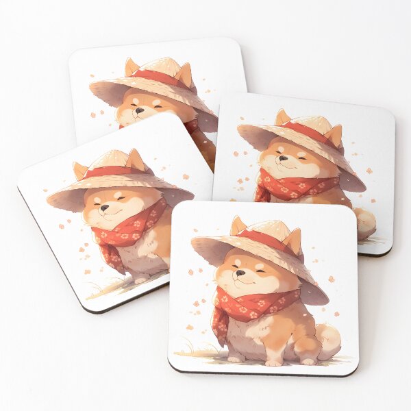 Item preview, Chubby Shiba dog with Hat and Red Scarf [RD_21] designed and sold by G-Teddy.