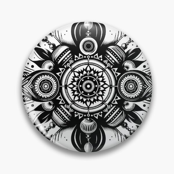 Item preview, Monochrome Mandala Rakhi - Elegant Black and White Raksha Bandhan Design designed and sold by toobel.