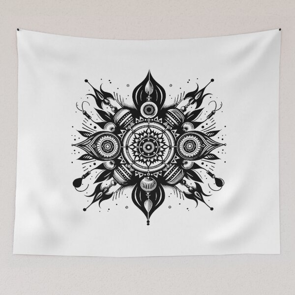 Item preview, Monochrome Mandala Rakhi - Elegant Black and White Raksha Bandhan Design designed and sold by toobel.
