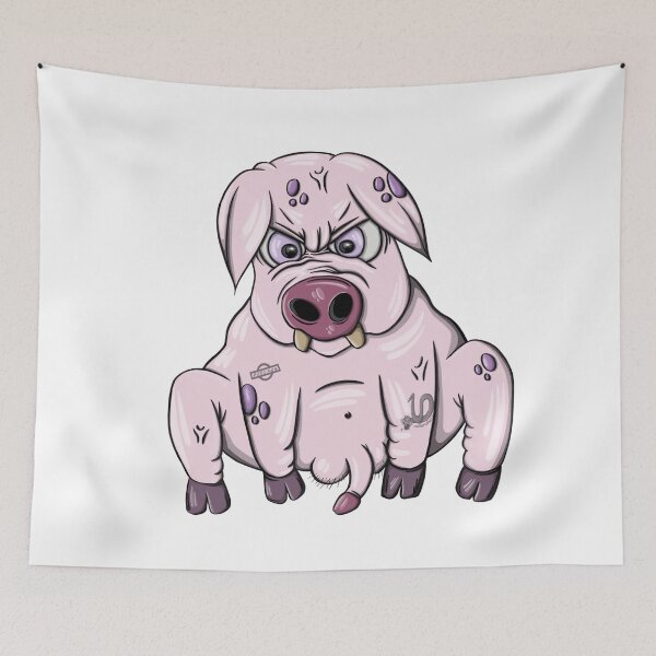 Aperçu de l'œuvre Cochon créée et vendue par VillarDraw.