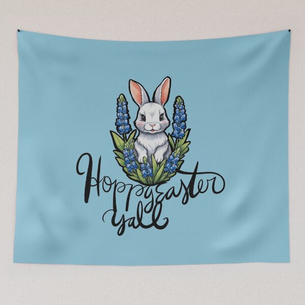 Item preview, Easter Texas Bluebonnets Bunny designed and sold by FrictionMaxxing.