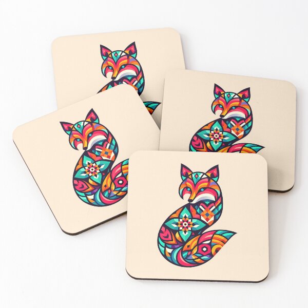 Item preview, Vibrant Geometric Fox: A Mosaic of Intricate Modern Art designed and sold by DethLock.