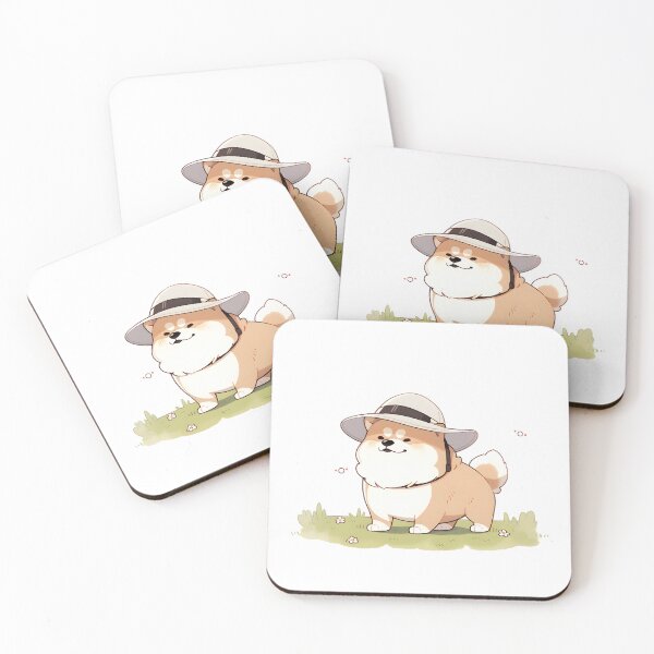 Item preview, White Hat-wearing Chubby Shiba Dog [RD_24] designed and sold by G-Teddy.
