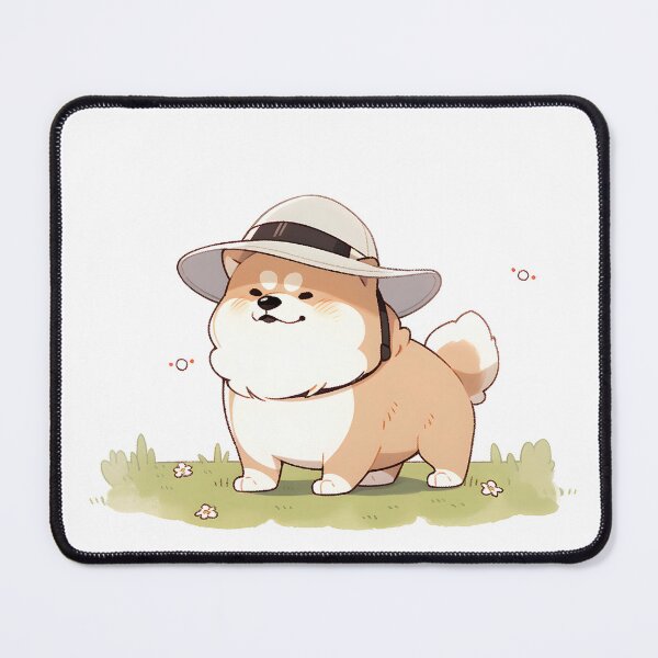 Item preview, White Hat-wearing Chubby Shiba Dog [RD_24] designed and sold by G-Teddy.