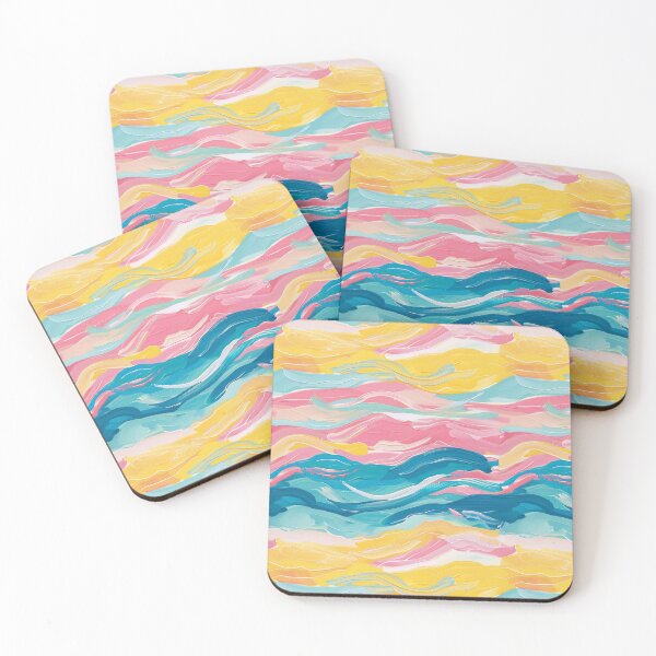 Item preview, Sun-Kissed Waves: Vibrant Abstract Painting designed and sold by meowjourney.
