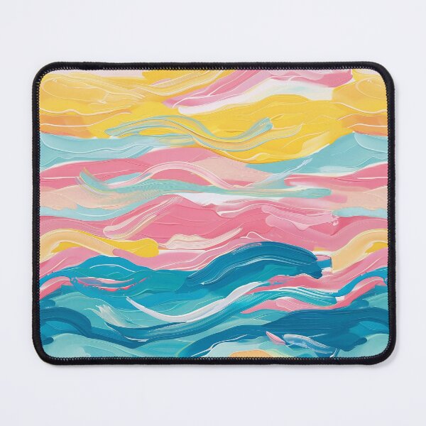 Item preview, Sun-Kissed Waves: Vibrant Abstract Painting designed and sold by meowjourney.