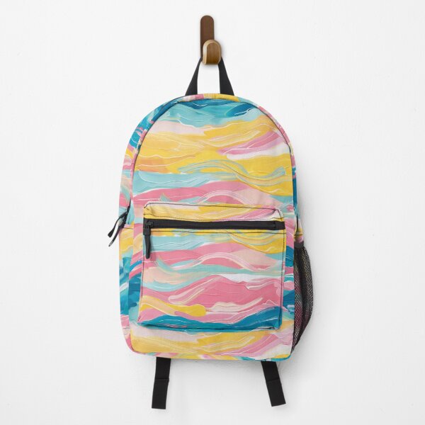 Item preview, Sun-Kissed Waves: Vibrant Abstract Painting designed and sold by meowjourney.