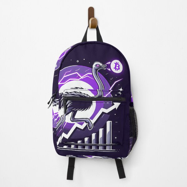 Item preview, $NOSS "Swift Luminescence: Ostrich Unleashing Purple Lightning" designed and sold by zzz888.