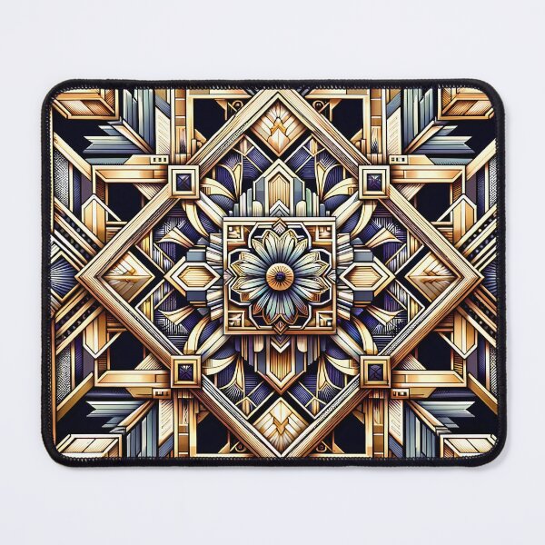 Item preview, Golden Geometric Bloom: Art Deco Floral Symphony designed and sold by M-ormin.