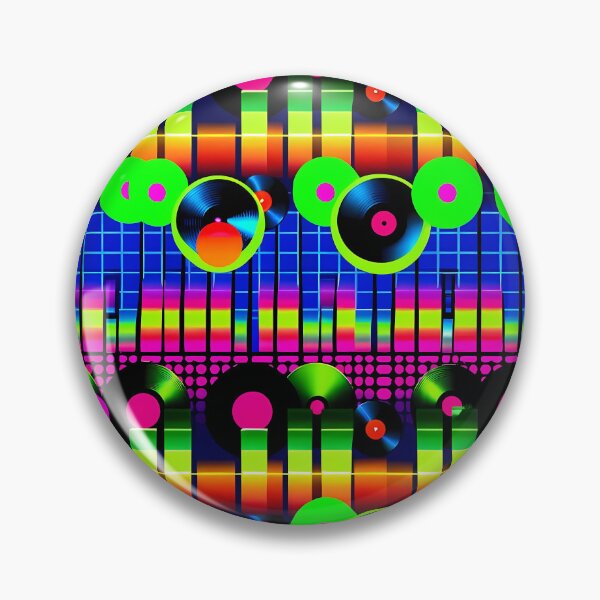 Item preview, Neon Vinyl Rhythm: A Retro-Futuristic Music Pattern designed and sold by M-ormin.