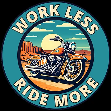Artwork thumbnail, Work Less, Ride More by Gilby-Designs