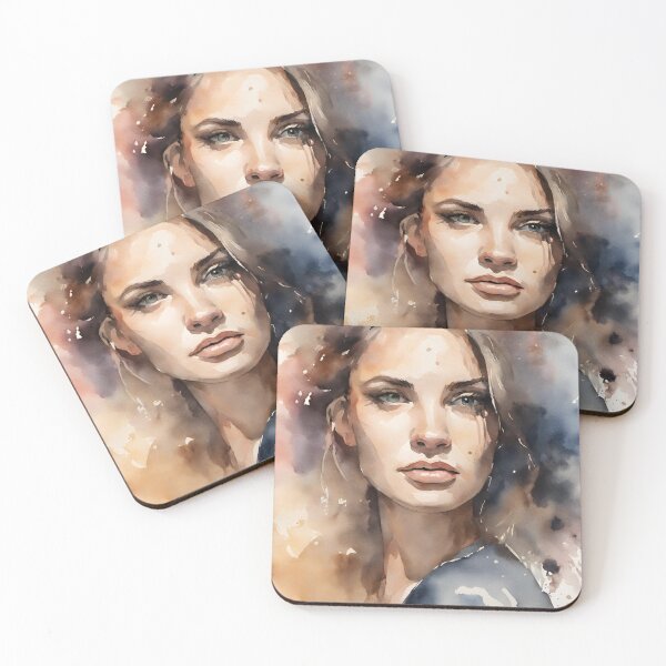 Item preview, Natural Watercolor Portraits of Women - Ida designed and sold by BPMagic.