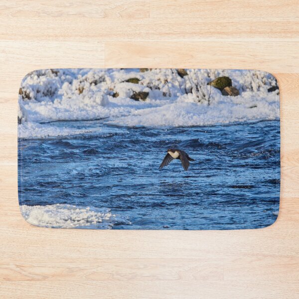Item preview, White-throated dipper flying over the stream designed and sold by Jouko Lehto Photography.