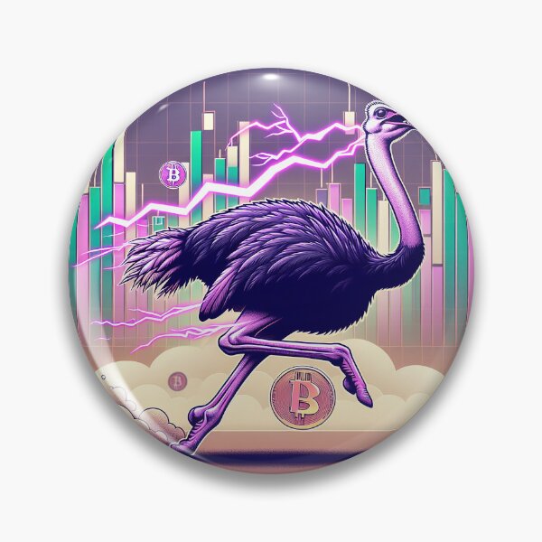 Item preview, $NOSS "Dynamic Luminescence: Ostrich Unleashing Purple Lightning" designed and sold by zzz888.