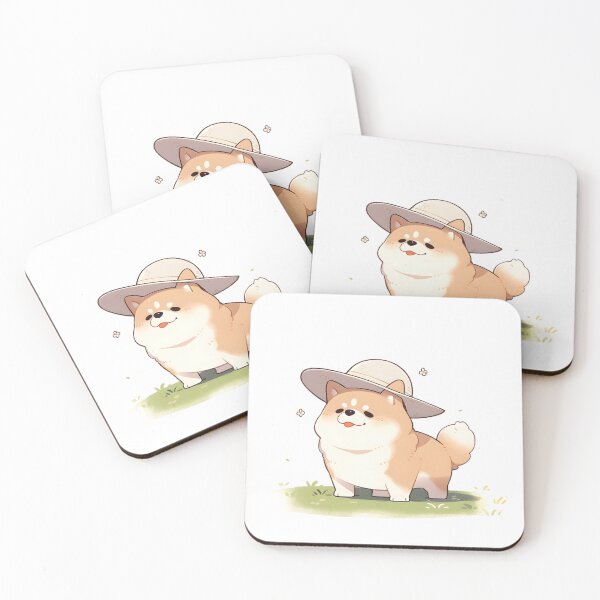Item preview, White Hat-wearing Chubby Shiba Dog [RD_26] designed and sold by G-Teddy.