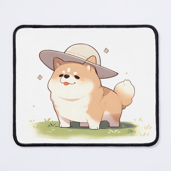 Item preview, White Hat-wearing Chubby Shiba Dog [RD_26] designed and sold by G-Teddy.