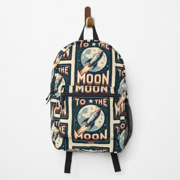 Item preview, To the Moon - Retro Space Rocket Poster designed and sold by DethLock.