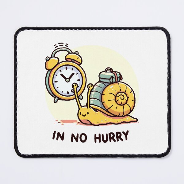 Item preview, "In No Hurry" - Relaxed Snail with Alarm Clock "In No Hurry" - Relaxed Snail with Alarm Clock Tshirt tee designed and sold by MAPDDesigns.