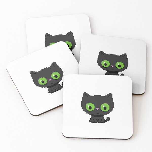 Item preview, PIXEL CAT BLACK designed and sold by EWNDesigns.