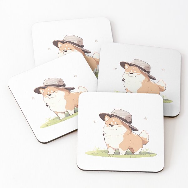 Item preview, White Hat-wearing Chubby Shiba Dog [RD_28] designed and sold by G-Teddy.