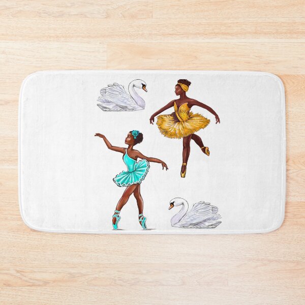 Item preview, The top 10 best Ballet gift ideas Brown Skin Ballet dancer and swans tutu pointe shoes cute African American ballerina designed and sold by Artonmytee.
