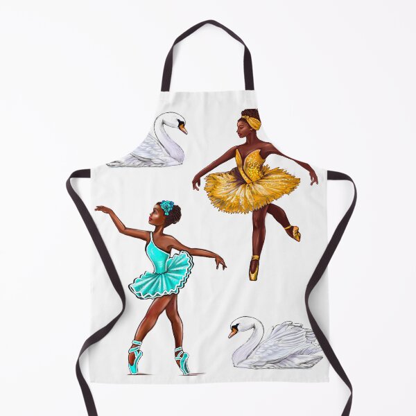 Item preview, The top 10 best Ballet gift ideas Brown Skin Ballet dancer and swans tutu pointe shoes cute African American ballerina designed and sold by Artonmytee.