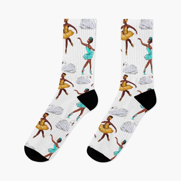 Item preview, The top 10 best Ballet gift ideas Brown Skin Ballet dancer and swans tutu pointe shoes cute African American ballerina designed and sold by Artonmytee.