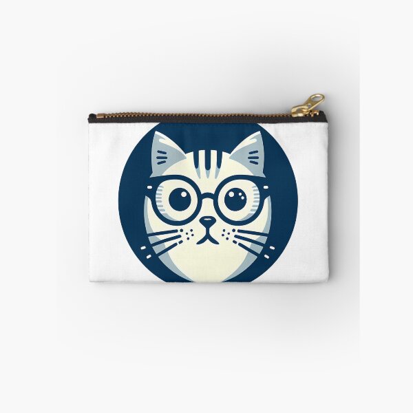 Item preview, Studious Blue Cat: A Scholarly Feline in Geeky Glasses designed and sold by DethLock.