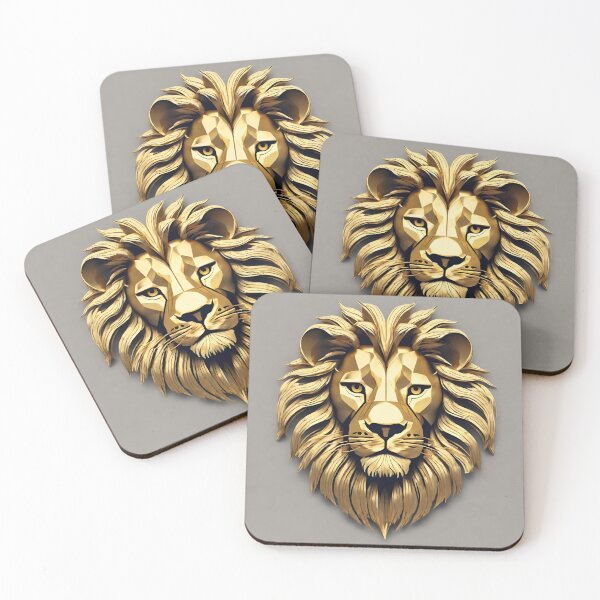 Item preview, The Golden Lion: Guardian of Ancestral Wisdom designed and sold by GildedGallery.