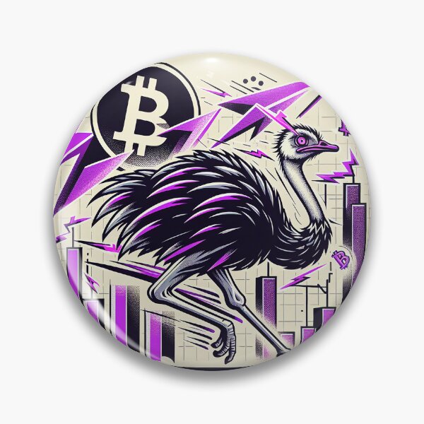 Item preview, $NOSS "Sprint of Elegance: Ostrich Unleashing Purple Lightning" designed and sold by zzz888.