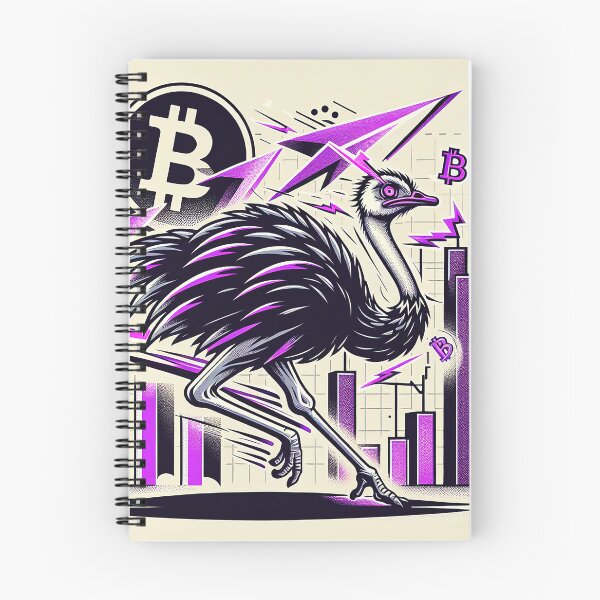 Item preview, $NOSS "Sprint of Elegance: Ostrich Unleashing Purple Lightning" designed and sold by zzz888.