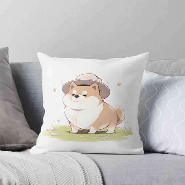 Item preview, White Hat-wearing Chubby Shiba Dog [RD_29] designed and sold by G-Teddy.